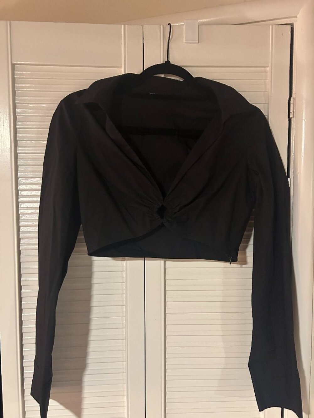 Zara Black Long Sleeve Crop